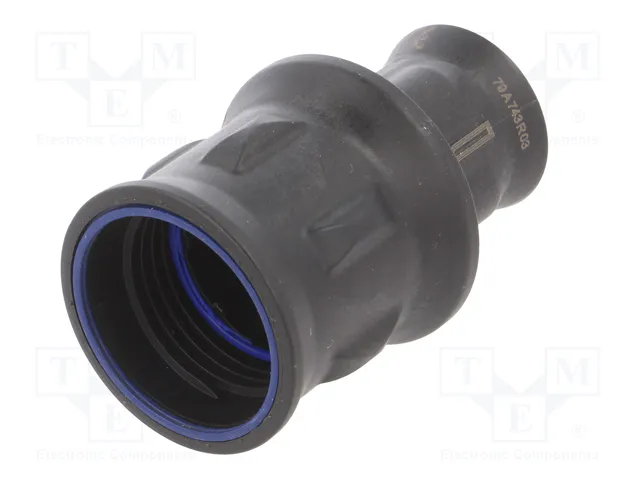 HARTING Carcasa para conectores redondos Han® F+B recta negra IP67/IP6K9K