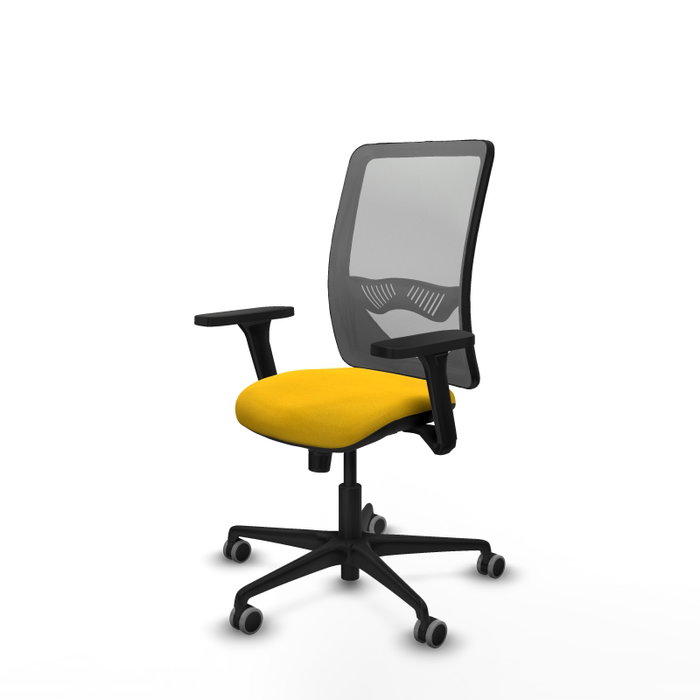 PIQUERAS Y CRESPO Silla de oficina Zulema con mecanismo Sincro, Amarillo y Gris