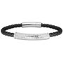 Police Hardware Bracelet Black Leather 19cm en Negro