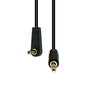 ProXtend Cable Mini-Jack 3-Pin Angled Slim M-M Negro 1M