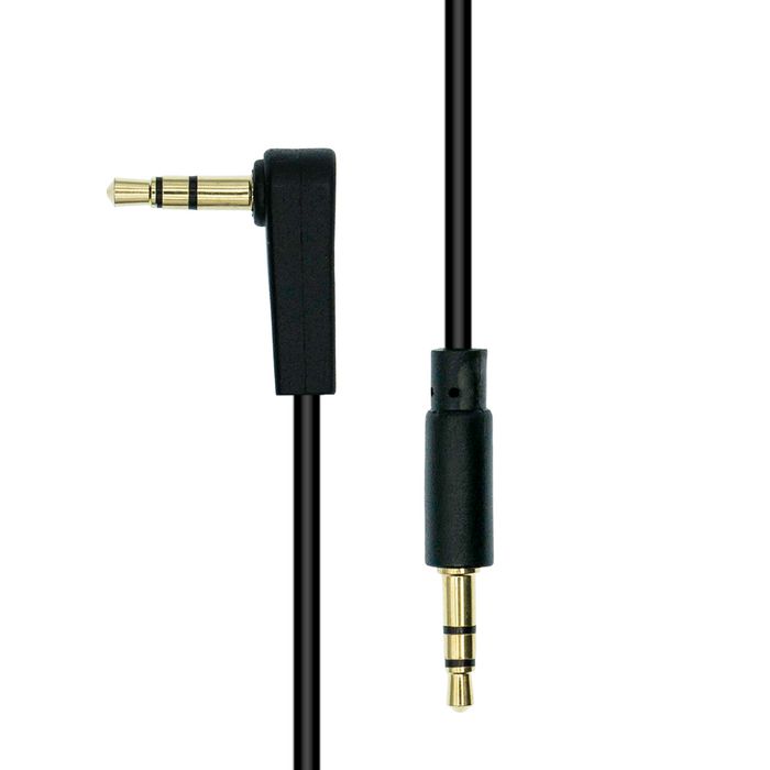 ProXtend Cable Mini-Jack 3-Pin Angled Slim M-M Negro 1M