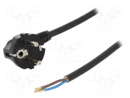 PLASTROL Cable de alimentación H03VV-F, OMY 3x1,5mm2 Negro 4m