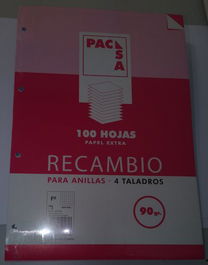 Recambio Pacsa Fº 100H 90G 4 Taladros Cuadric.4X4