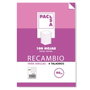 Pacsa Recambio de Hojas Folio Cuadrícula 4x4 100 Hojas 90g