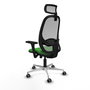 PIQUERAS Y CRESPO Silla de oficina Cilanco con mecanismo Sincro/Traslack, Verde y Gris