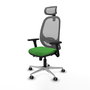 PIQUERAS Y CRESPO Silla de oficina Cilanco con mecanismo Sincro/Traslack, Verde y Gris