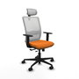 PIQUERAS Y CRESPO Silla de oficina Haches con mecanismo Sincro/Traslack Naranja y Blanco