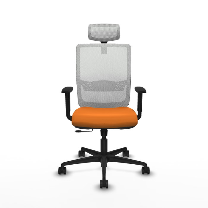PIQUERAS Y CRESPO Silla de oficina Haches con mecanismo Sincro/Traslack Naranja y Blanco PIQUERAS Y CRESPO Silla de oficina Haches con mecanismo Sincro/Traslack Naranja y Blanco