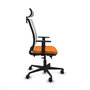PIQUERAS Y CRESPO Silla de oficina Haches con mecanismo Sincro/Traslack Naranja y Blanco