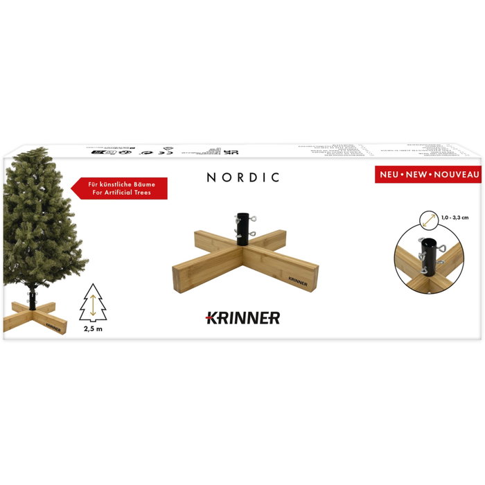 Krinner Nordic Base para Árboles de Navidad Artificiales 2,5 m / 3 cm