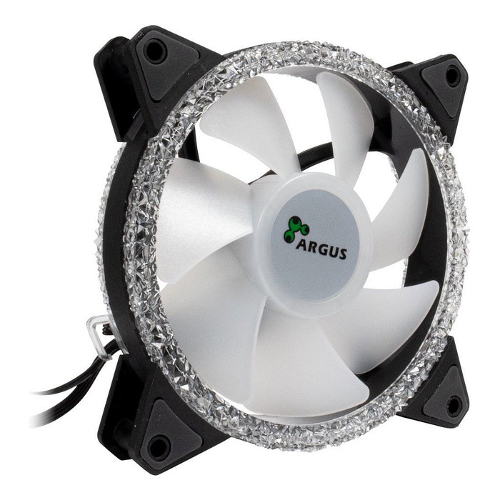 Inter-Tech ARGUS RS-071 RGB Ventilador 120x120x25 mm con efecto cristal