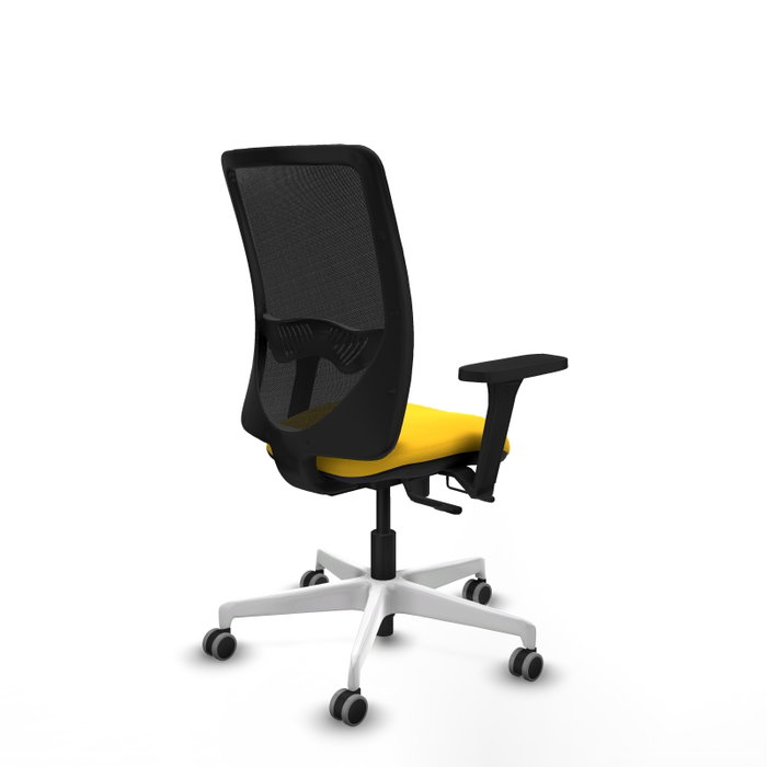PIQUERAS Y CRESPO Silla de oficina Zulema con mecanismo Sincro/Traslack, Amarillo y Negro