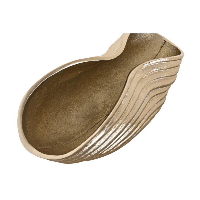 DKD Home Decor Centro de Mesa de Aluminio Abstracto Dorado