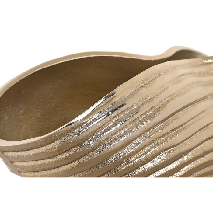 DKD Home Decor Centro de Mesa de Aluminio Abstracto Dorado