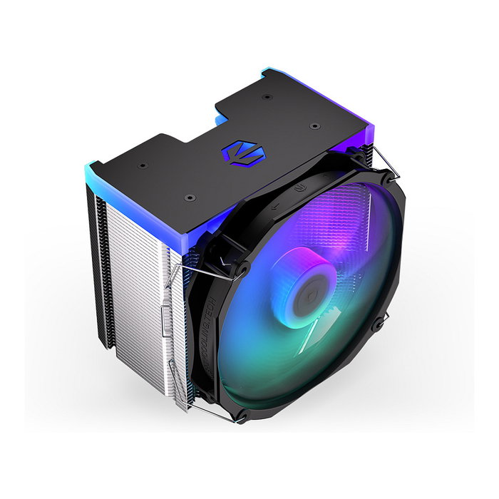Endorfy Fortis 5 ARGB Refrigerador de Aire para Procesador, 140 mm, Negro, 220W TDP, Multi LED, Soporta LGA1700/AM5/AM4 y Otros Sockets