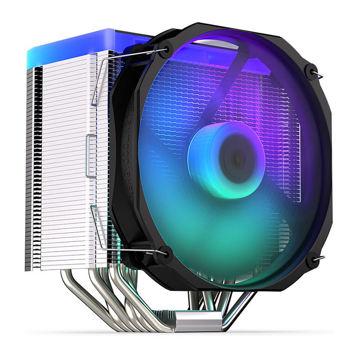 Endorfy Fortis 5 ARGB Refrigerador de Aire para Procesador, 140 mm, Negro, 220W TDP, Multi LED, Soporta LGA1700/AM5/AM4 y Otros Sockets