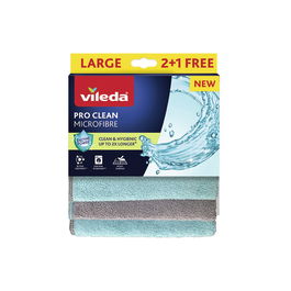 Vileda Bayeta Mf Pro Clean Microfibre Multiusos Enzimas Naturales Poliéster Poliamida 34 x 30 cm 2+1