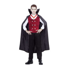 My Other Me Disfraz de Vampiro con Capa, Chaleco, Collar y Pantalones, Talla 3-4 Años