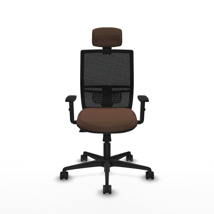 PIQUERAS Y CRESPO Silla de oficina Yunquera con mecanismo Sincro/Traslack Marrón oscuro/Negro PIQUERAS Y CRESPO Silla de oficina Yunquera con mecanismo Sincro/Traslack Marrón oscuro/Negro