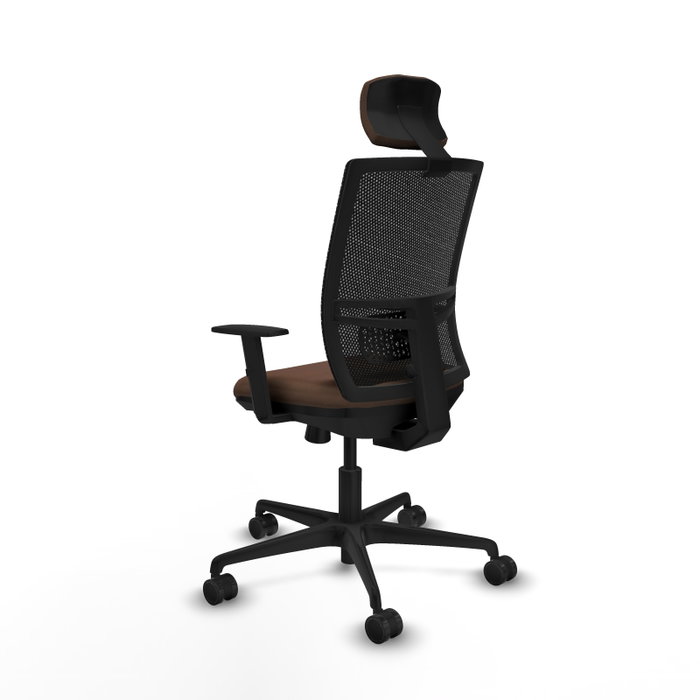 PIQUERAS Y CRESPO Silla de oficina Yunquera con mecanismo Sincro/Traslack Marrón oscuro/Negro PIQUERAS Y CRESPO Silla de oficina Yunquera con mecanismo Sincro/Traslack Marrón oscuro/Negro