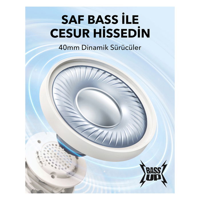 Anker Soundcore H30i Auriculares Inalámbricos Bluetooth, Diadema, Blanco