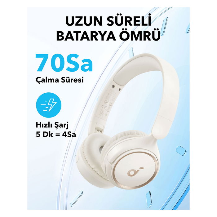 Anker Soundcore H30i Auriculares Inalámbricos Bluetooth, Diadema, Blanco