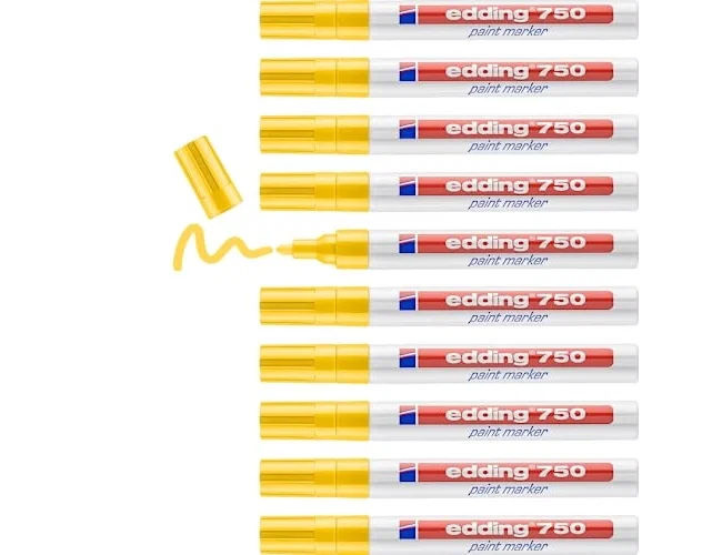 Edding Rotulador 750 Amarillo Punta Redonda 2-4 mm