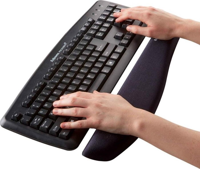 Fellowes Reposamuñecas Plushtouch Negro 9252103