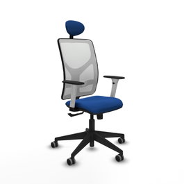 PIQUERAS Y CRESPO Silla de oficina Motilla Azul y Blanco