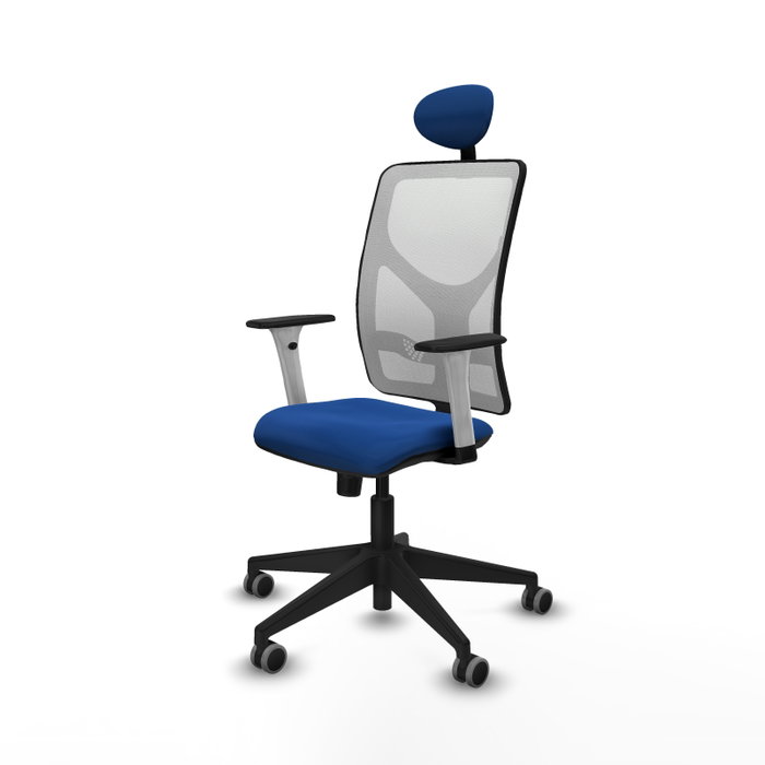 PIQUERAS Y CRESPO Silla de oficina Motilla Azul y Blanco PIQUERAS Y CRESPO Silla de oficina Motilla Azul y Blanco