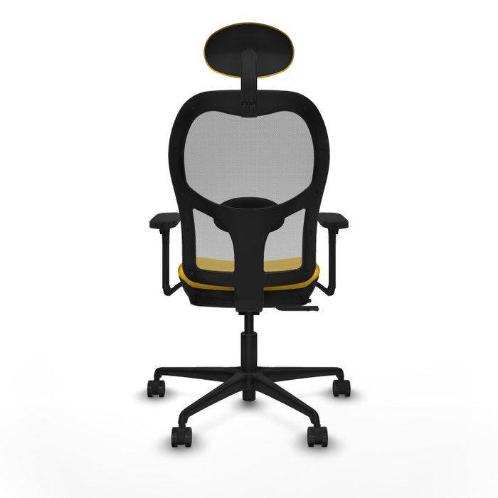 PIQUERAS Y CRESPO Silla de oficina Jorquera con mecanismo Sincro/Traslack, Amarillo y Gris