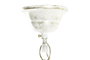 DKD Home Decor Lámpara de Techo de Hierro Blanca Simil Fibra