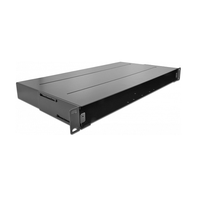 DeLOCK Caja de empalme fibra óptica 19" 48 fibras 1U Negro Metal DeLOCK Caja de empalme fibra óptica 19" 48 fibras 1U Negro Metal