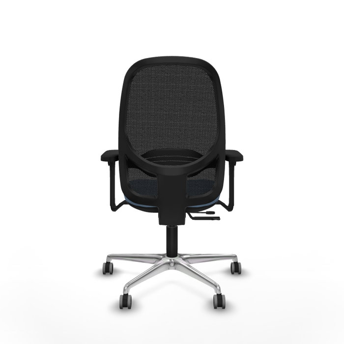 PIQUERAS Y CRESPO Silla de oficina Cilanco con mecanismo Sincro/Traslack, Azul cielo y Negro