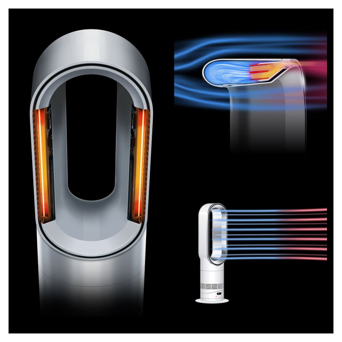 Dyson Hot+Cool HF1 Remote Link Pre-heat Blanco y Plata