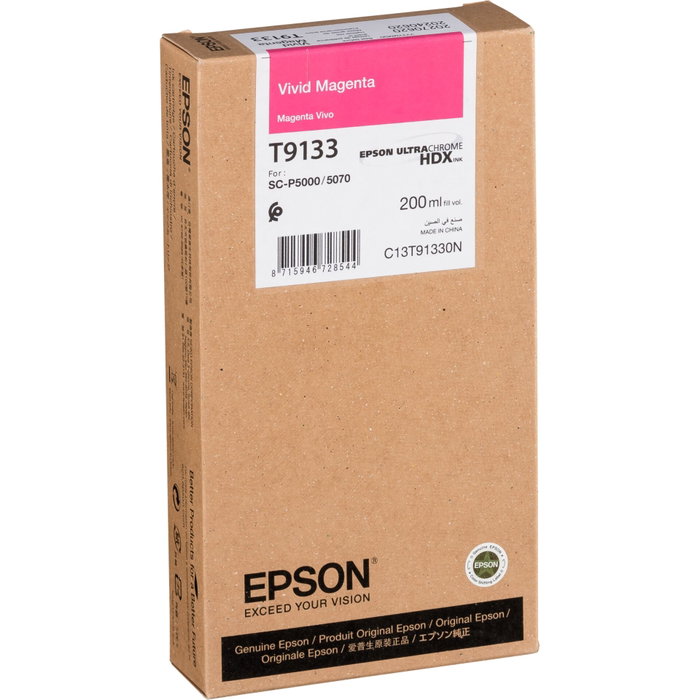 Epson T9133 Vivid Magenta 200ml (C13T91330N) Cartucho de Tinta Epson T9133 Vivid Magenta 200ml (C13T91330N) Cartucho de Tinta