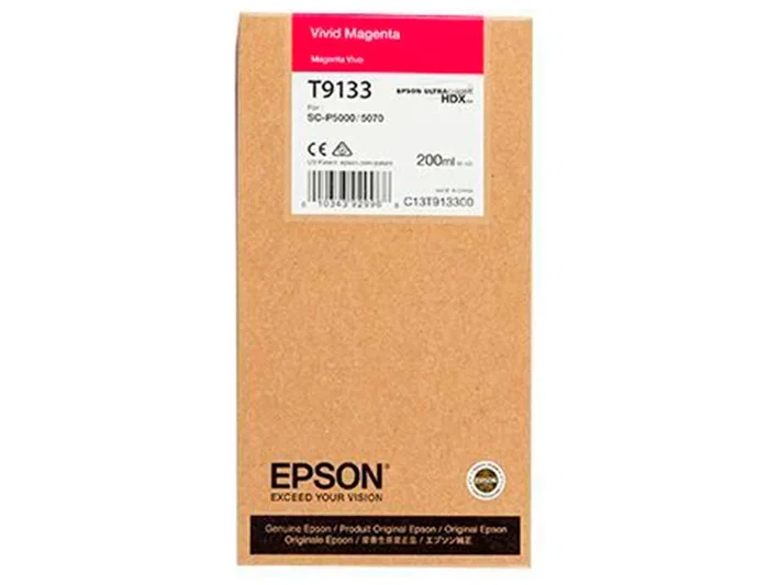 Epson Cartucho de Tinta T9133 Vivid Magenta 200ml