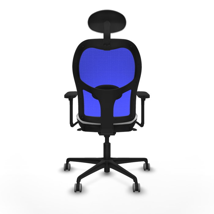 PIQUERAS Y CRESPO Silla de oficina Jorquera con mecanismo Sincro, Tela Blanca y Malla Azul PIQUERAS Y CRESPO Silla de oficina Jorquera con mecanismo Sincro, Tela Blanca y Malla Azul