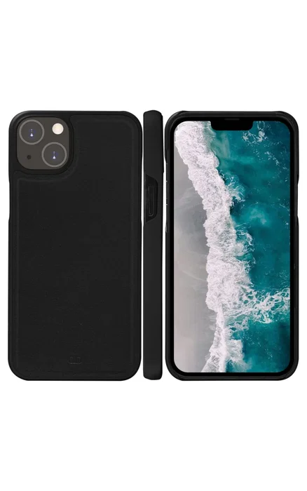 Dbramante1928 Stockholm Funda Folio para Apple iPhone 14 Plus - Negro, Plástico Reciclado, Carga Inalámbrica, 3 Bolsillos
