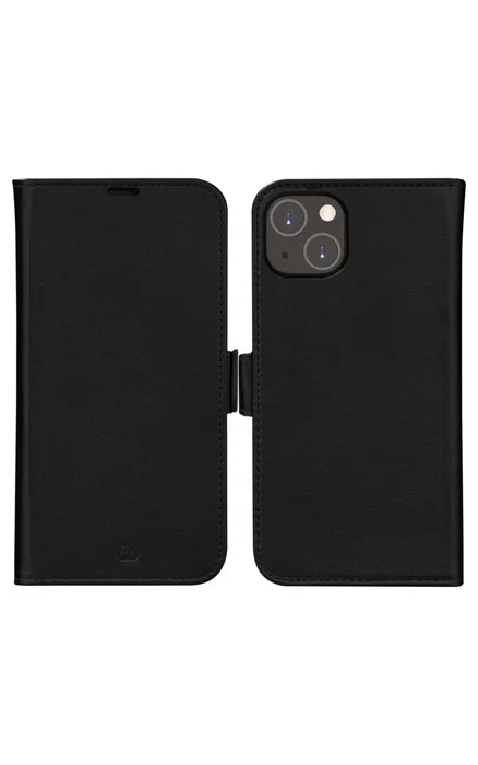 Dbramante1928 Stockholm Funda Folio para Apple iPhone 14 Plus - Negro, Plástico Reciclado, Carga Inalámbrica, 3 Bolsillos