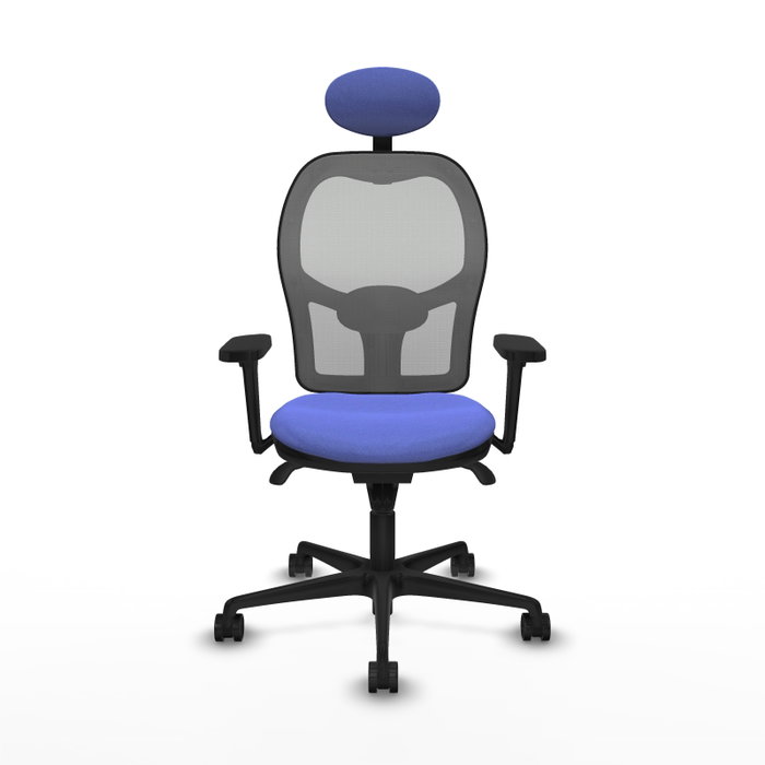 PIQUERAS Y CRESPO Silla de oficina Jorquera con mecanismo Sincro, Azul claro y Gris