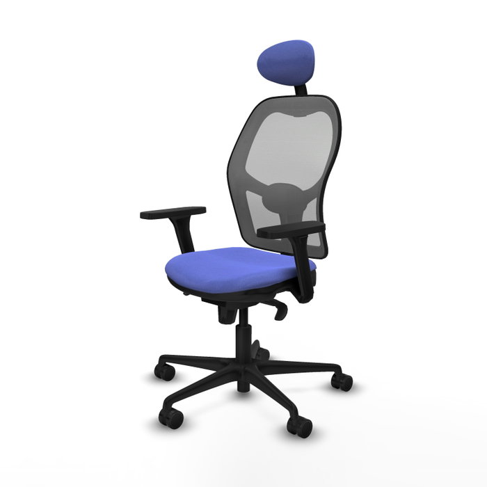 PIQUERAS Y CRESPO Silla de oficina Jorquera con mecanismo Sincro, Azul claro y Gris