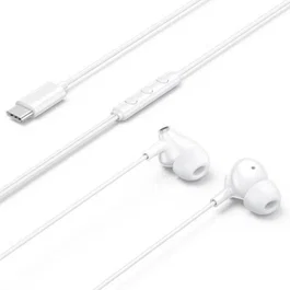 Vention Echo Lite Auriculares Intraurales In-Ear con Cable USB-C y Micrófono, Blanco
