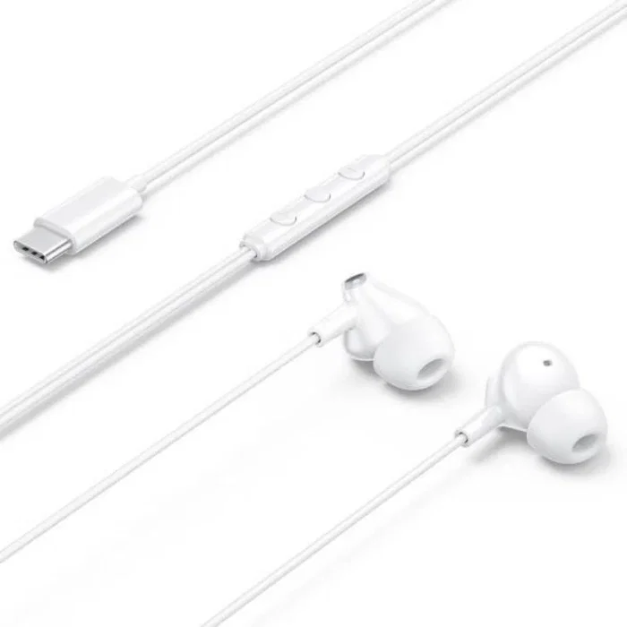 Vention Echo Lite Auriculares Intraurales In-Ear con Cable USB-C y Micrófono, Blanco