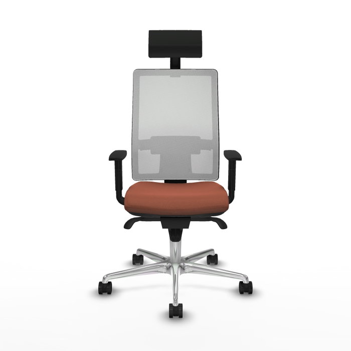 PIQUERAS Y CRESPO Silla de oficina Horna con mecanismo Sincro Marrón y Blanco PIQUERAS Y CRESPO Silla de oficina Horna con mecanismo Sincro Marrón y Blanco