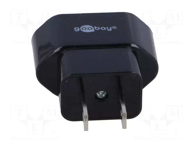 GOOBAY Adaptador de Viaje Negro