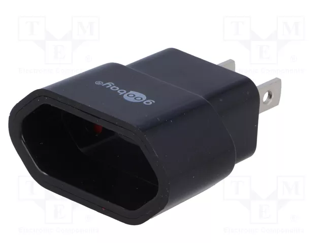 GOOBAY Adaptador de Viaje Negro
