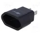 GOOBAY Adaptador de Viaje Negro