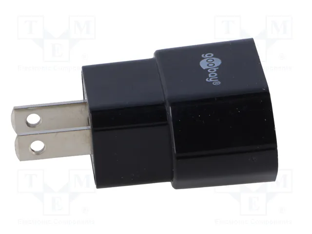 GOOBAY Adaptador de Viaje Negro