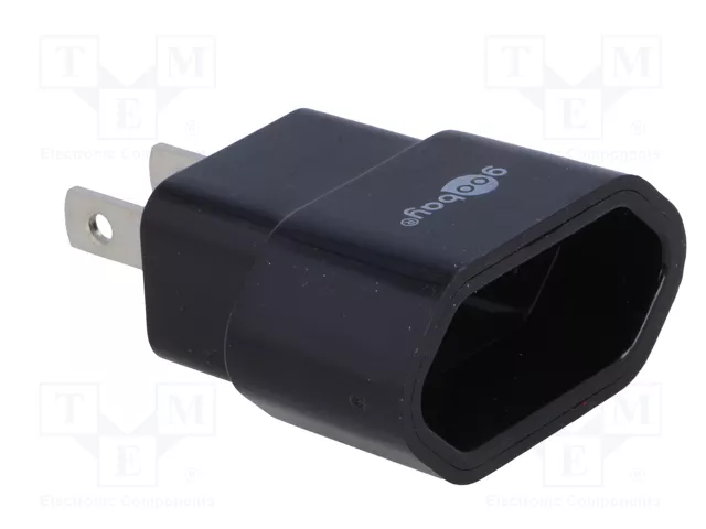 GOOBAY Adaptador de Viaje Negro
